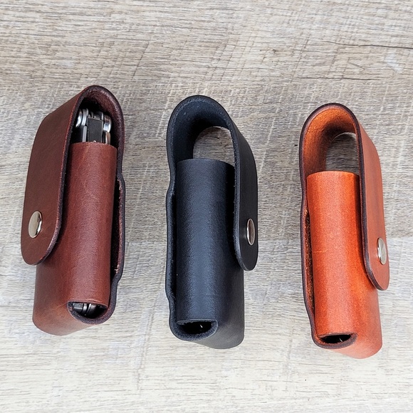 Leather Sheath Case Holster For Leatherman Free P2 P4 ARC Multitool BROWN - Picture 11 of 13